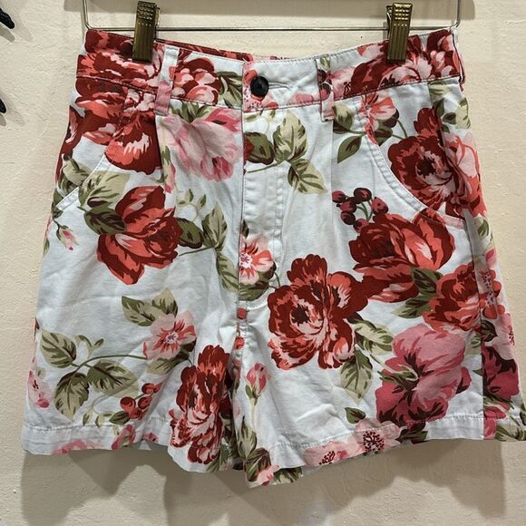 Urban Outfitters X Laura Ashley Floral Print Cotton Shorts - Size 0 - Picture 3 of 5